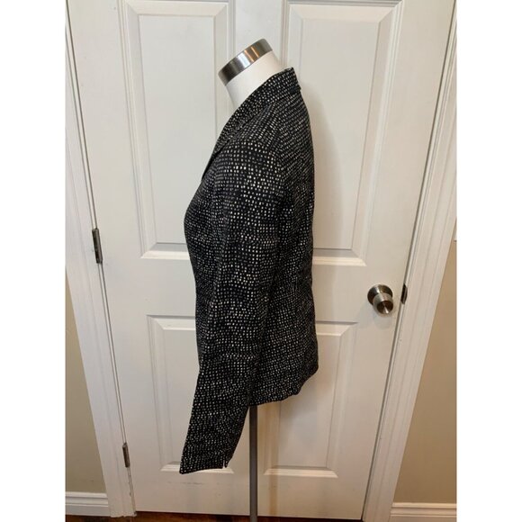 Lafayette 148 New York Black White Polka Dot Jacket, Size 4 - Picture 3 of 5